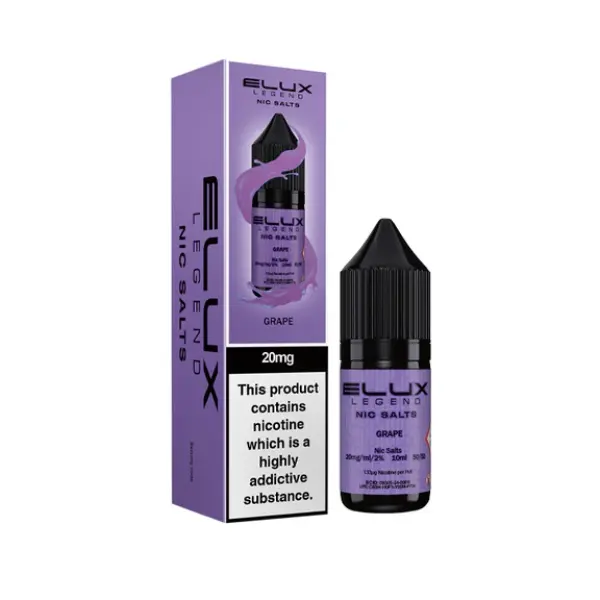 Grape 10ml Nic Salt E-Liquid by Elux Legend